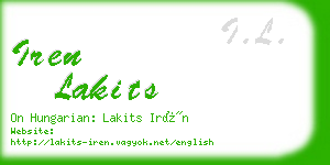 iren lakits business card